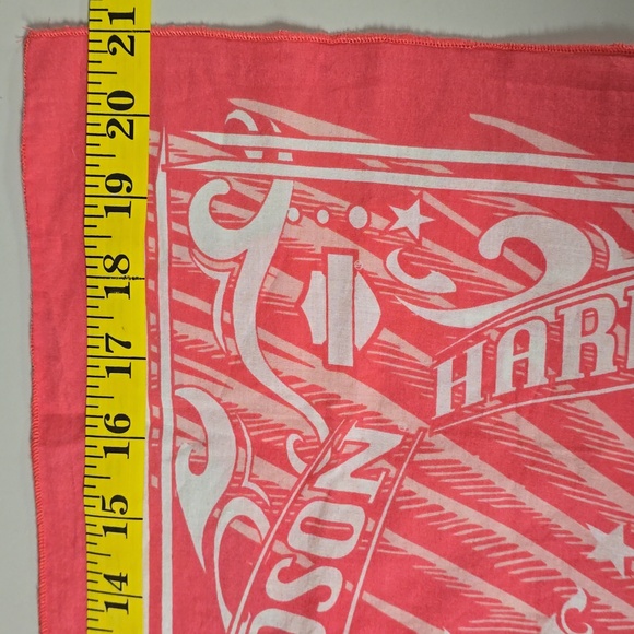 Harley-Davidson Pink / Coral Bandana with White Design - Picture 6 of 8